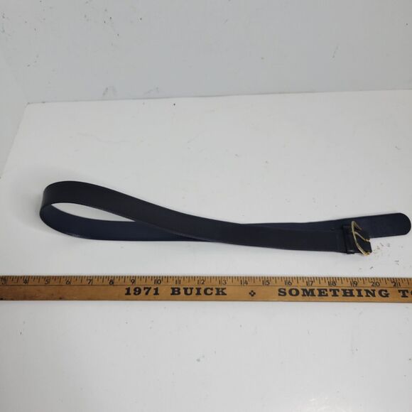 Pierre Leather Belt Cardin Blue 32/80 - Imported Cowhide Cowboy Dress Preppy - Picture 9 of 16